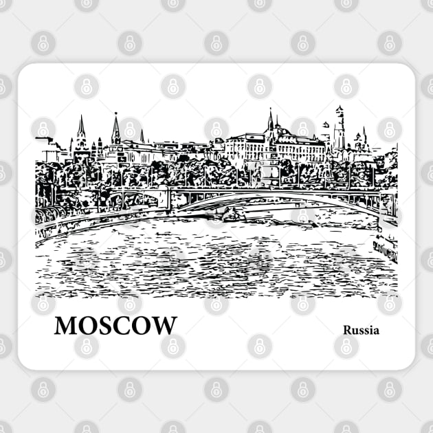Moscow Russia Magnet by Lakeric